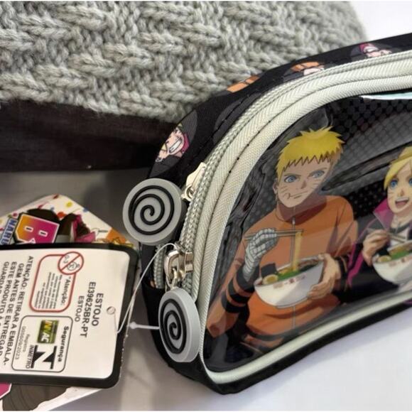 Official Boruto-Naruto Next Generations Two Compartments Pencil Case Black - Picture 2 of 7